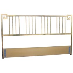 SOLD Mastercraft Greek Key Brass Vintage King Size Headboard Faux Bamboo Bed