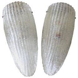 SOLD Murano Glass Wall Sconces Pair Vintage