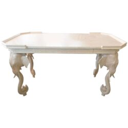 SOLD Gampel & Stoll Elephant Desk Console Table Newly Lacquered Fretwork Vintage