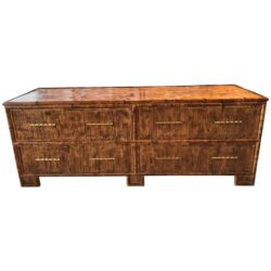 SOLD Split Bamboo Reed Credenza Sideboard TV Media Console