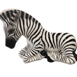 SOLD Vintage Plaster Hollywood Regency Large Zebra Statue