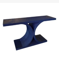 SOLD Vintage Navy Blue Lacquered Rope Console Table Karl Springer Style