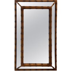 SOLD Vintage Palm Beach Chinoiserie Chinese Chippendale Faux Bamboo Wall Mirror