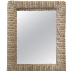SOLD Vintage Palm Beach Braided Wicker Wall Mirror