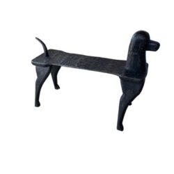SOLD Stephen Huneck Wood Carved Dog Bench