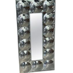 SOLD Vintage Turner Modern Convex Bubble Wall Mirror Chrome 1960s Pop Art Op