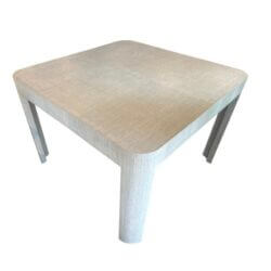 SOLD Vintage Palm Beach Tan Grasscloth Square Game Dining Table