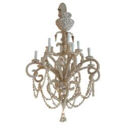 Vintage Shell Seashell Encrusted Coastal Palm Beach 12 Light Chandelier #3 of 3