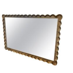 SOLD Vintage Large Italian Venetian Gold Scalloped Ruffle Wall Mirror