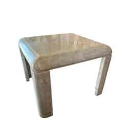 Vintage Waterfall Maitland Smith Tessellated Stone Marble Game or Dining Table