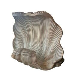 SOLD Vintage Coastal Palm Beach Carved Wood Scalloped Clam Shell Console Table Base