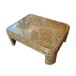 SOLD Vintage Ralph Lauren Woven Rattan Wicker Bamboo Coffee Cocktail Table Coastal
