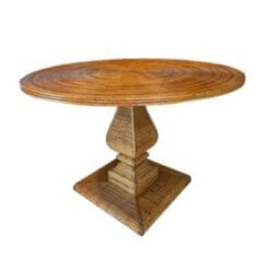 Tagged Italy Vivai Del Sud Dining Game Center Table Pencil Reed Rattan Bamboo
