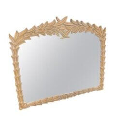 Vintage Serge Roche Style Palm Beach Frond Leaf Leaves Tree Wall Mirror